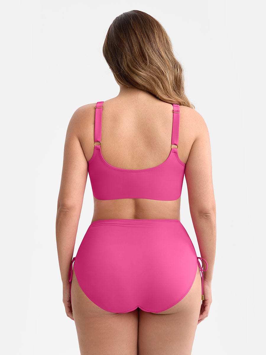 Deep V Drawstring Tummy Swimsuit