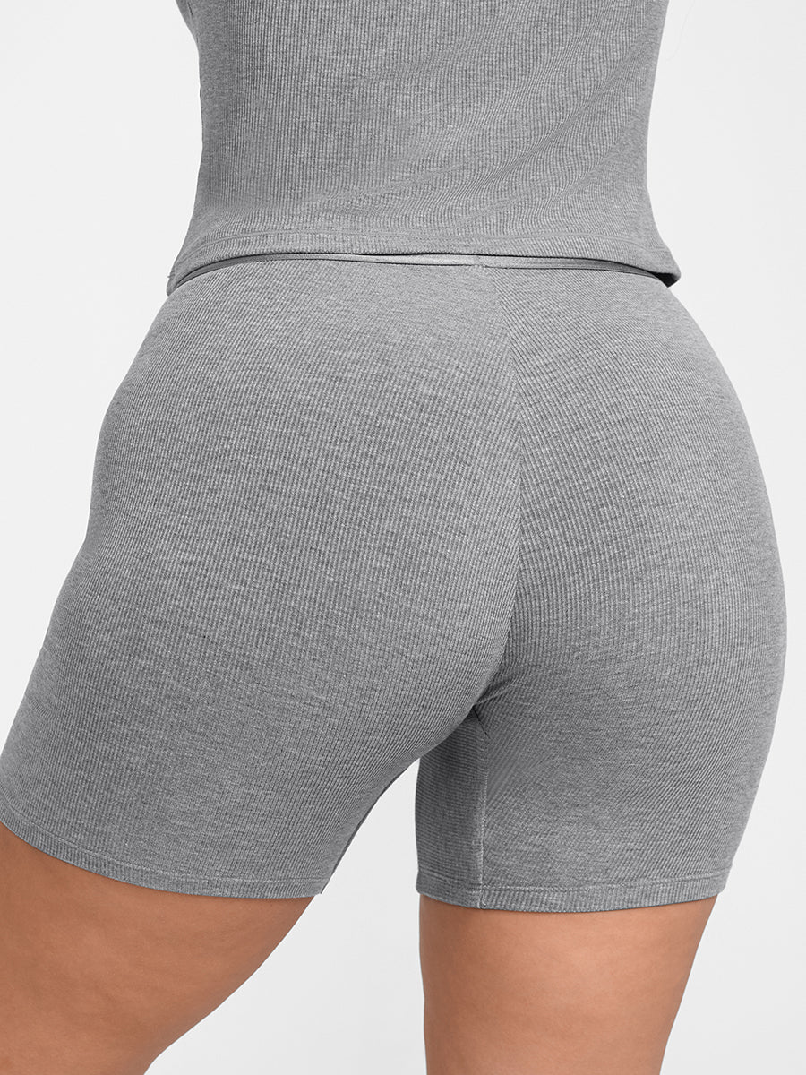 Cotton Ribbed Shorts