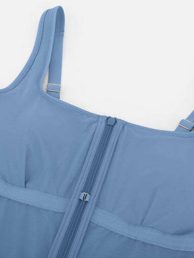 Zip-Front Shaping Swimsuit