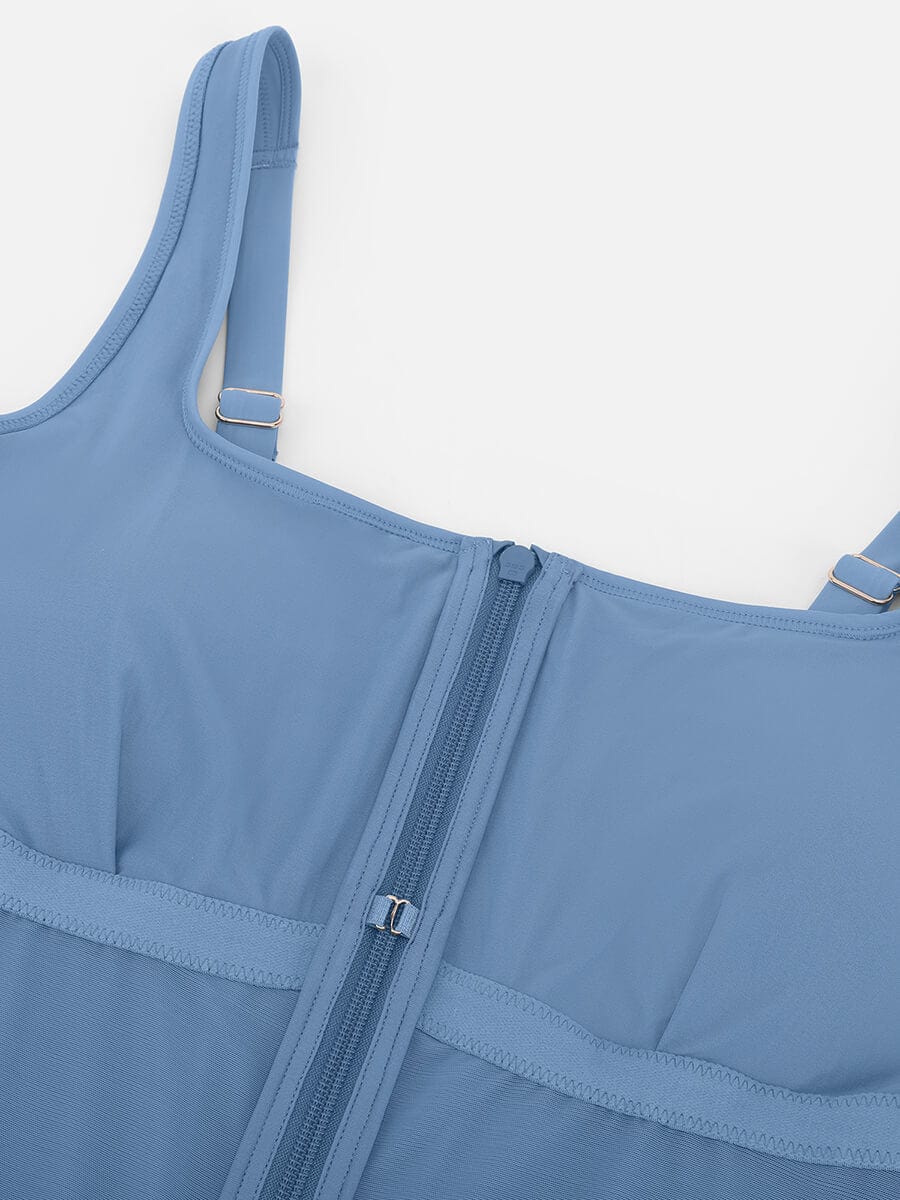 Zip-Front Shaping Swimsuit