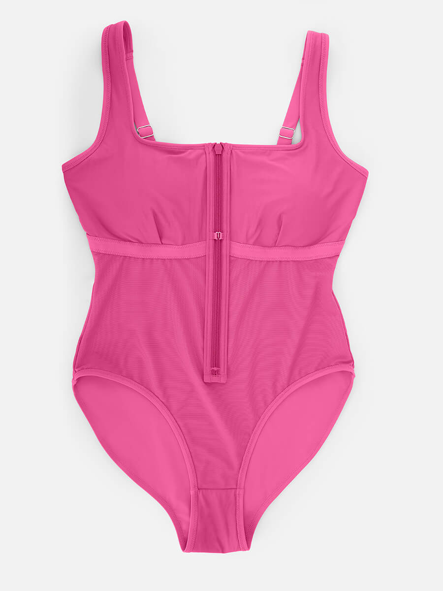 Zip-Front Shaping Swimsuit