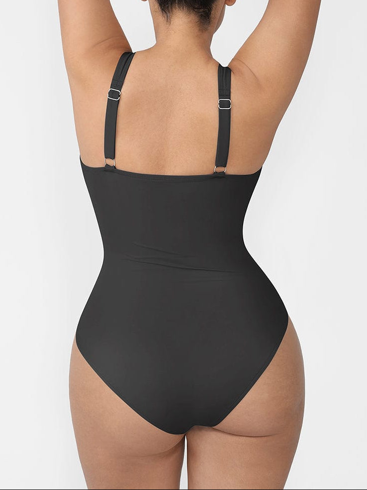 Zip-Front Shaping Swimsuit