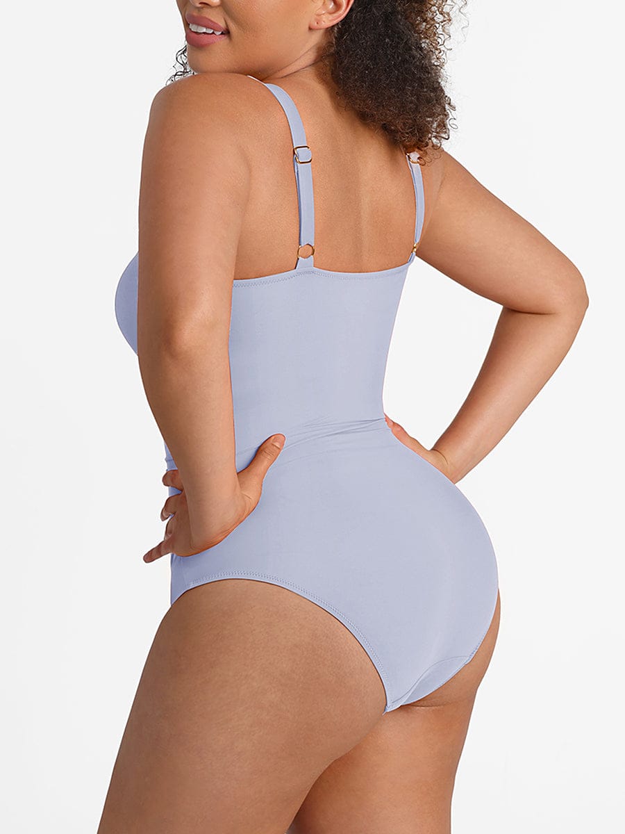 Ruched Deep V Shaping Swimsuit