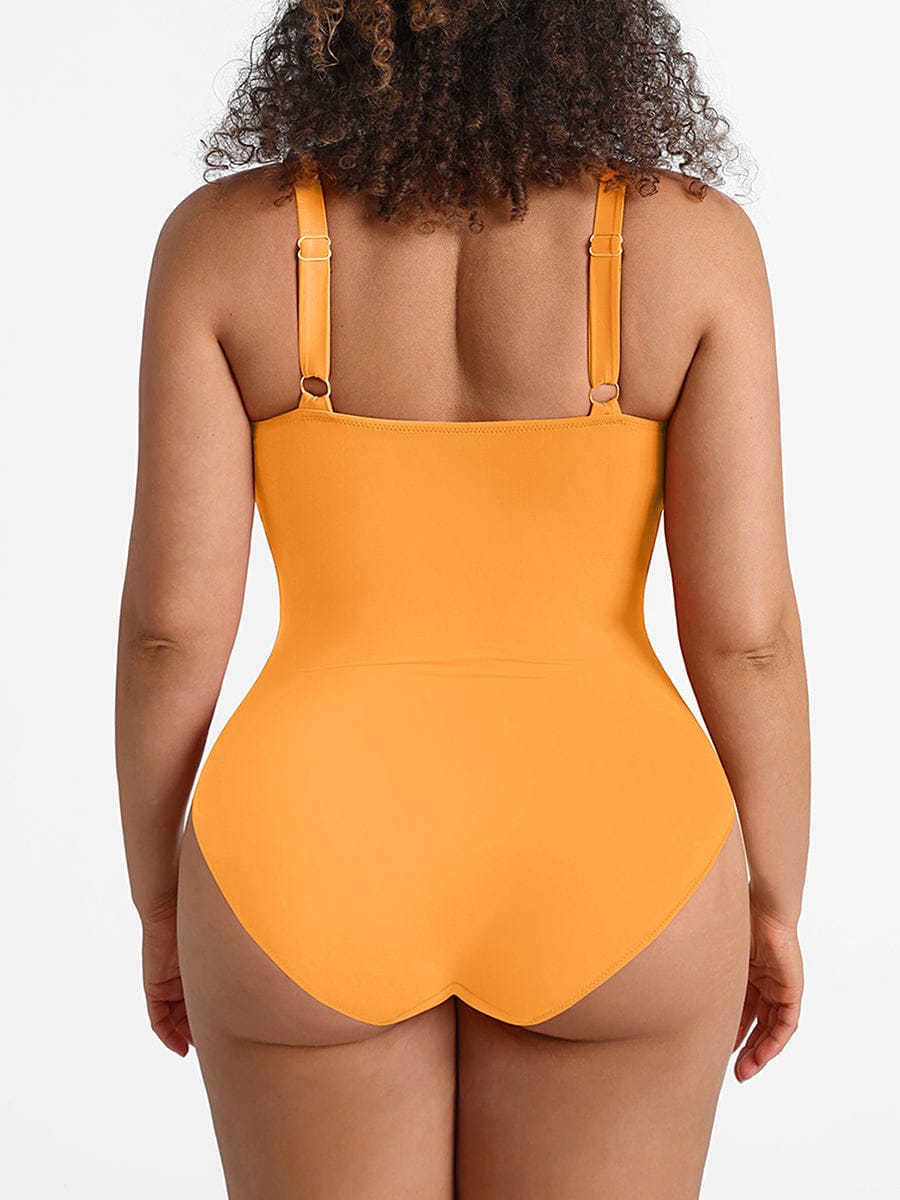 Ruched Deep V Shaping Swimsuit