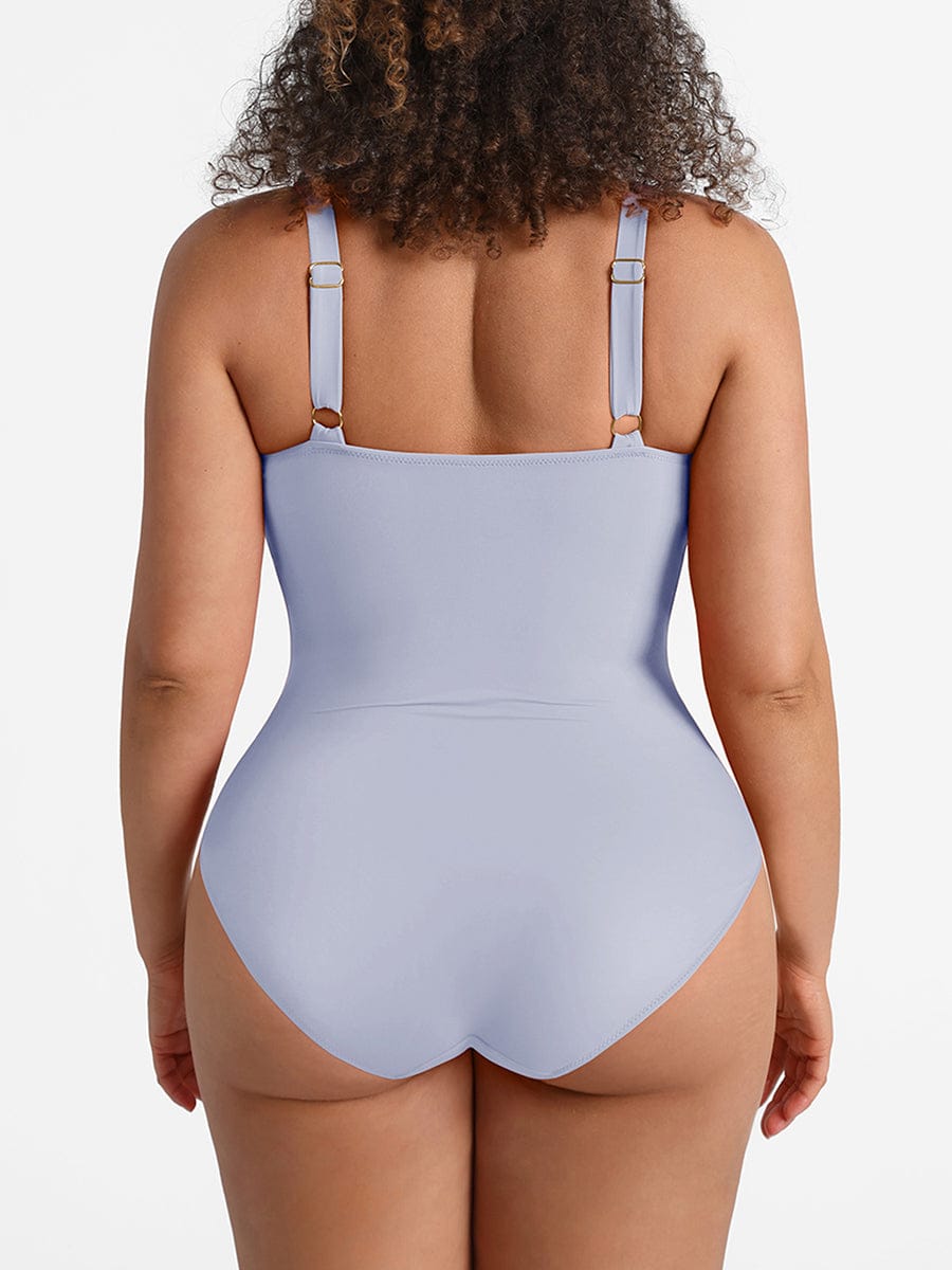 Ruched Deep V Shaping Swimsuit