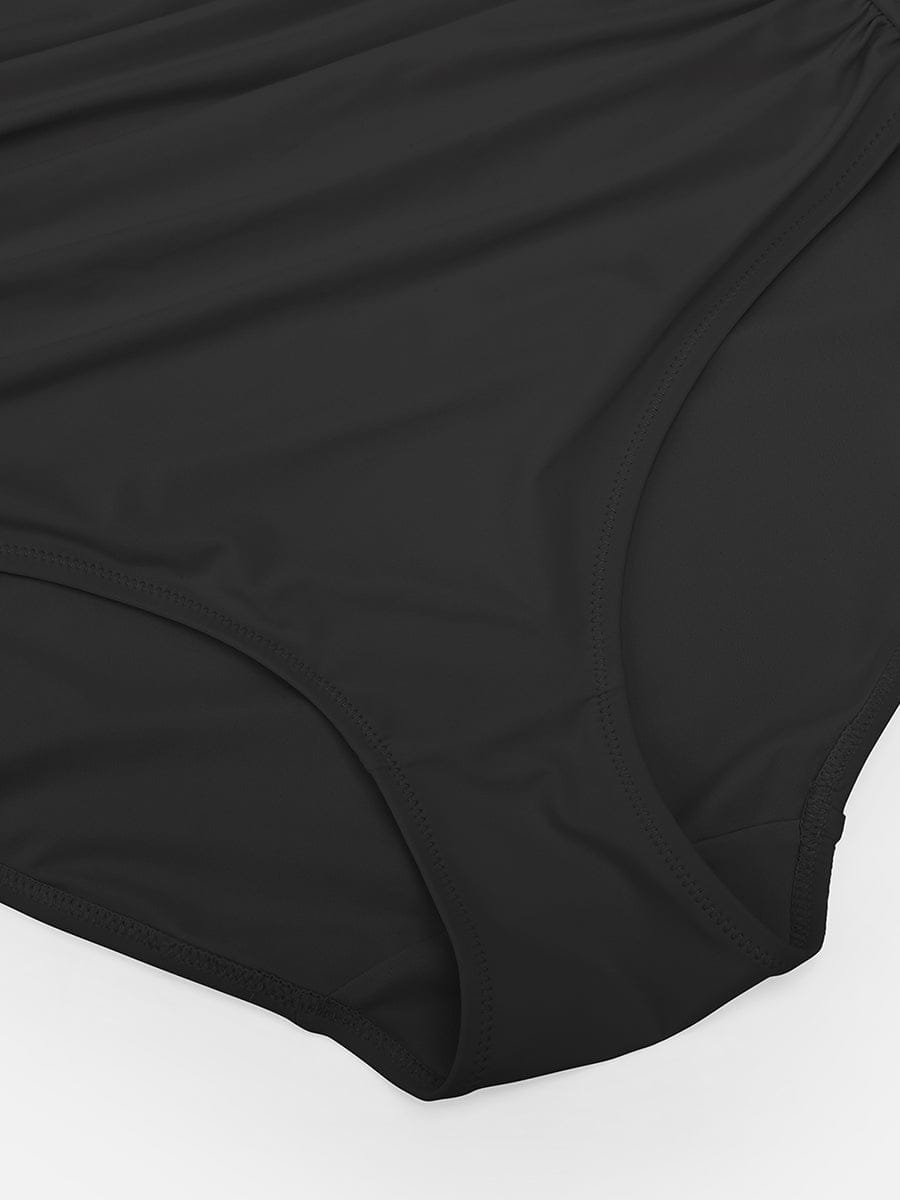 Ruched Deep V Shaping Swimsuit