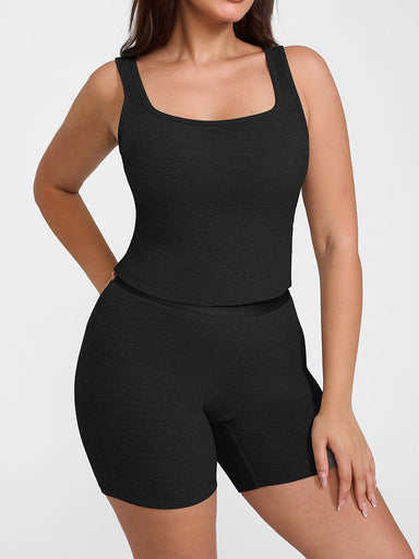 Ribbed Mid-Waist Boxer Shorts
