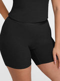 Ribbed Mid-Waist Boxer Shorts