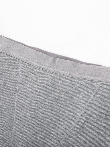 Ribbed Mid-Waist Boxer Shorts