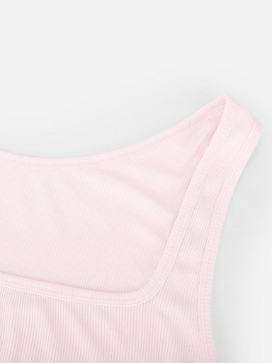 Ribbed Scoop Neck Tank Top