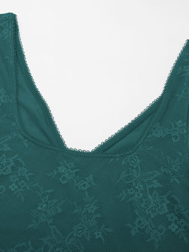 Deep V-Neck Lace Bodysuit
