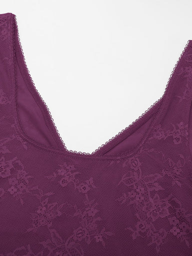Deep V-Neck Lace Bodysuit