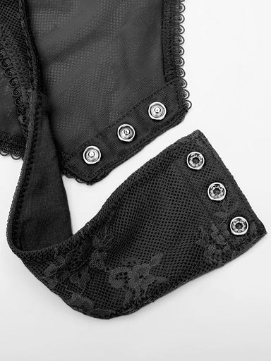Deep V-Neck Lace Bodysuit
