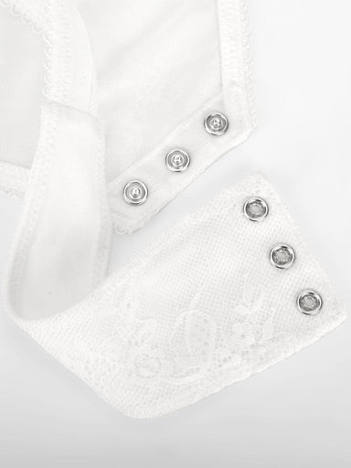 Deep V-Neck Lace Bodysuit