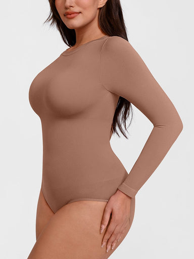 Crew Neck Long-Sleeve Bodysuit