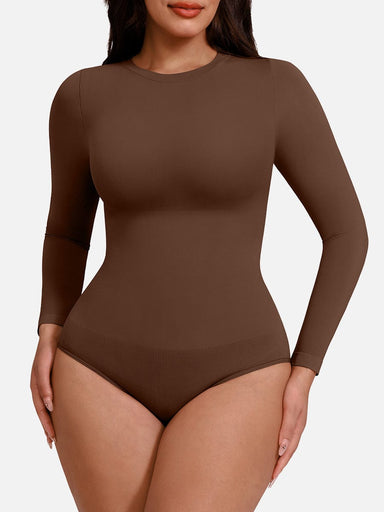 Crew Neck Long-Sleeve Bodysuit