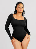 Eco Square Neck Long Sleeve Bodysuit