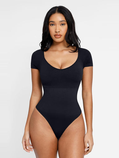 Square Neck Short Sleeve Bodysuit
