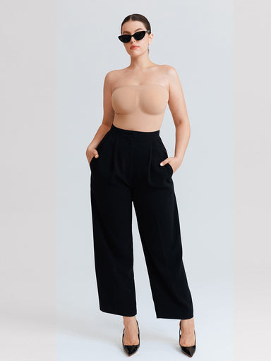Strapless Pleated Bust Bodysuit