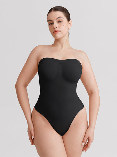 Strapless Pleated Bust Bodysuit