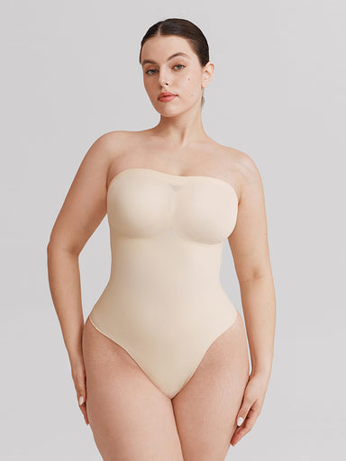 Strapless Pleated Bust Bodysuit