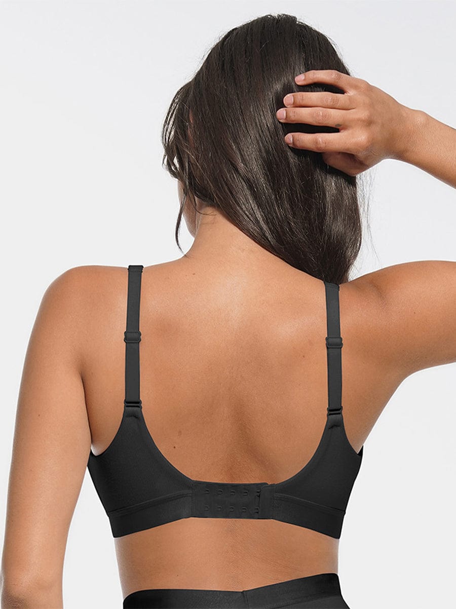 Deep V-Neck Ribbed Modal Bralette