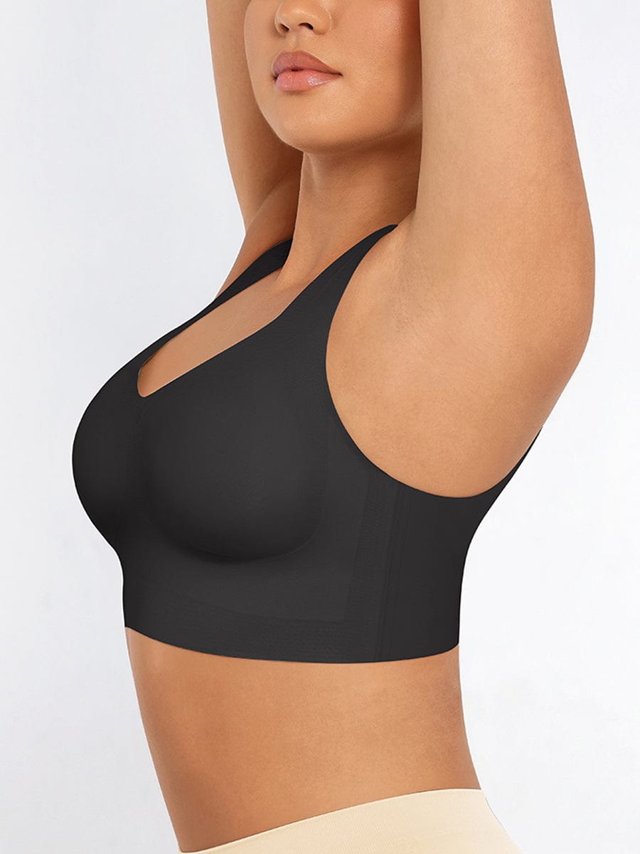 Fitted V-Neck Seamless Bra
