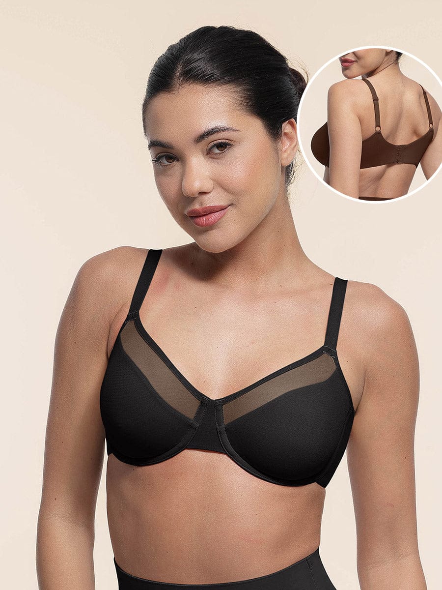 Sheer Mesh Underwire Bra
