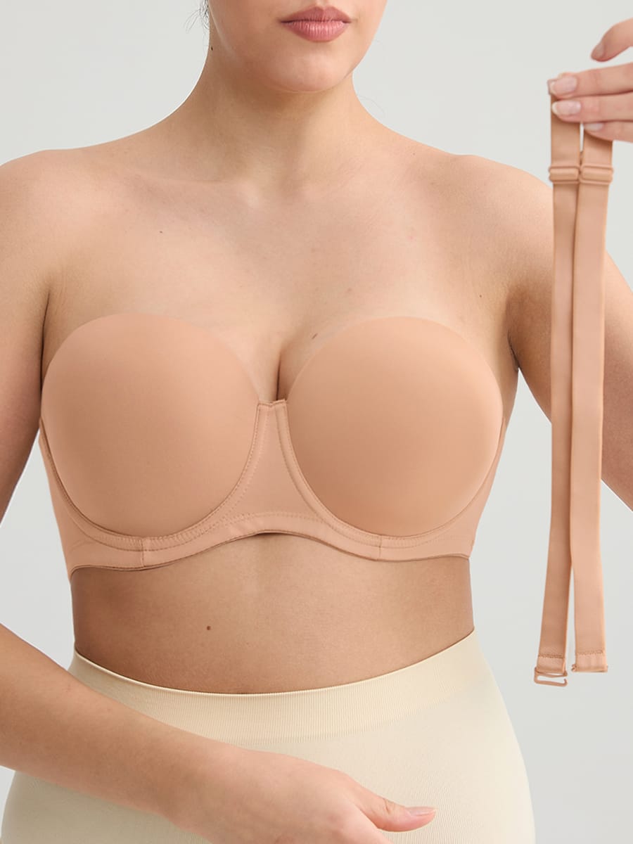 Strapless Gathering Support Bra