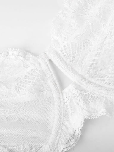 Sheer Floral Lace Underwire Bra