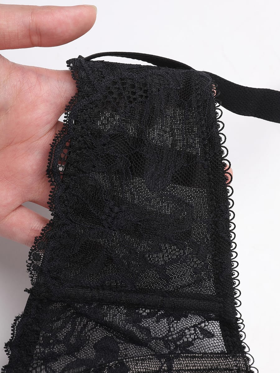 Sheer Floral Lace Underwire Bra