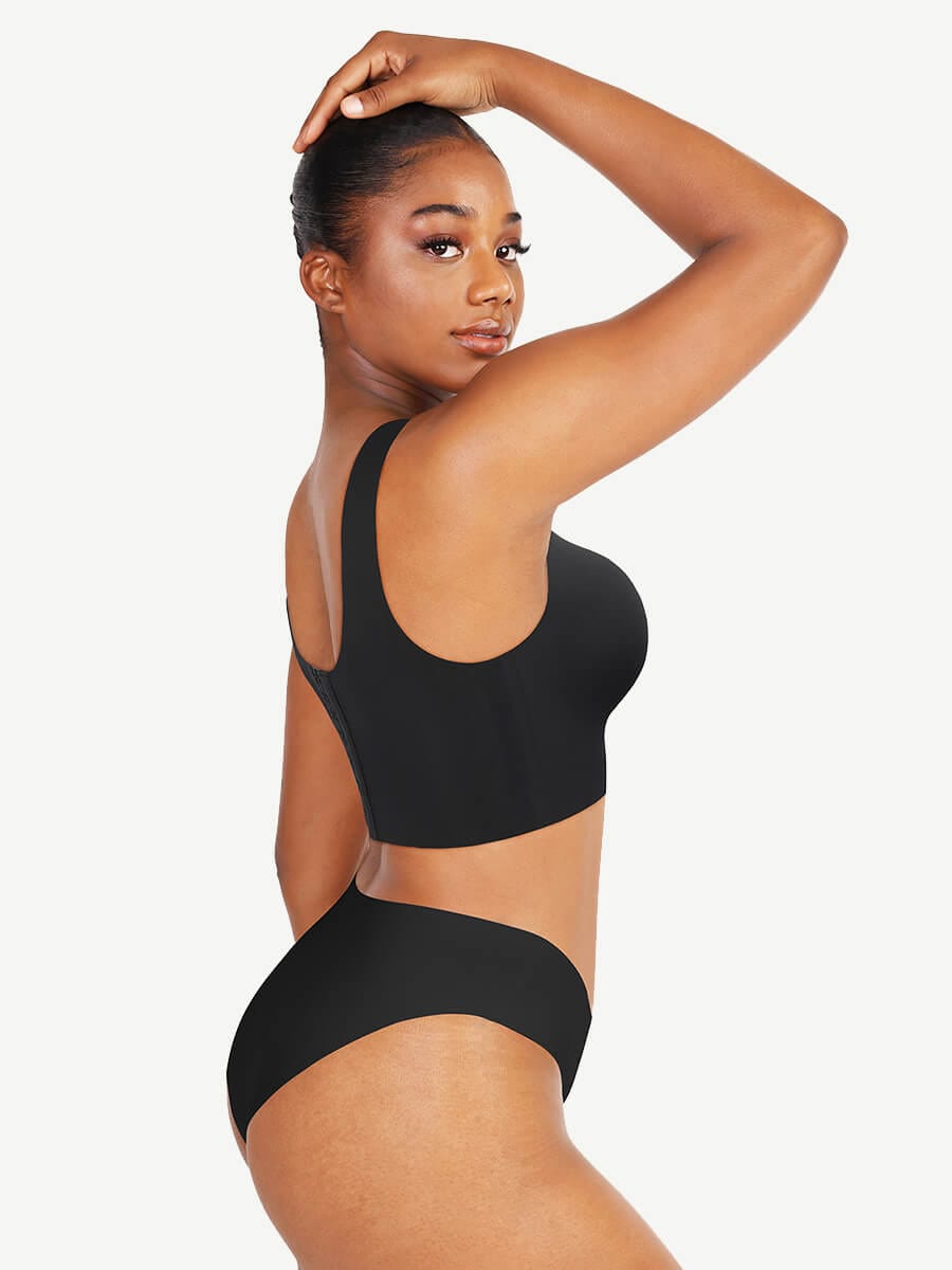 Fitted V-Neck Seamless Bra