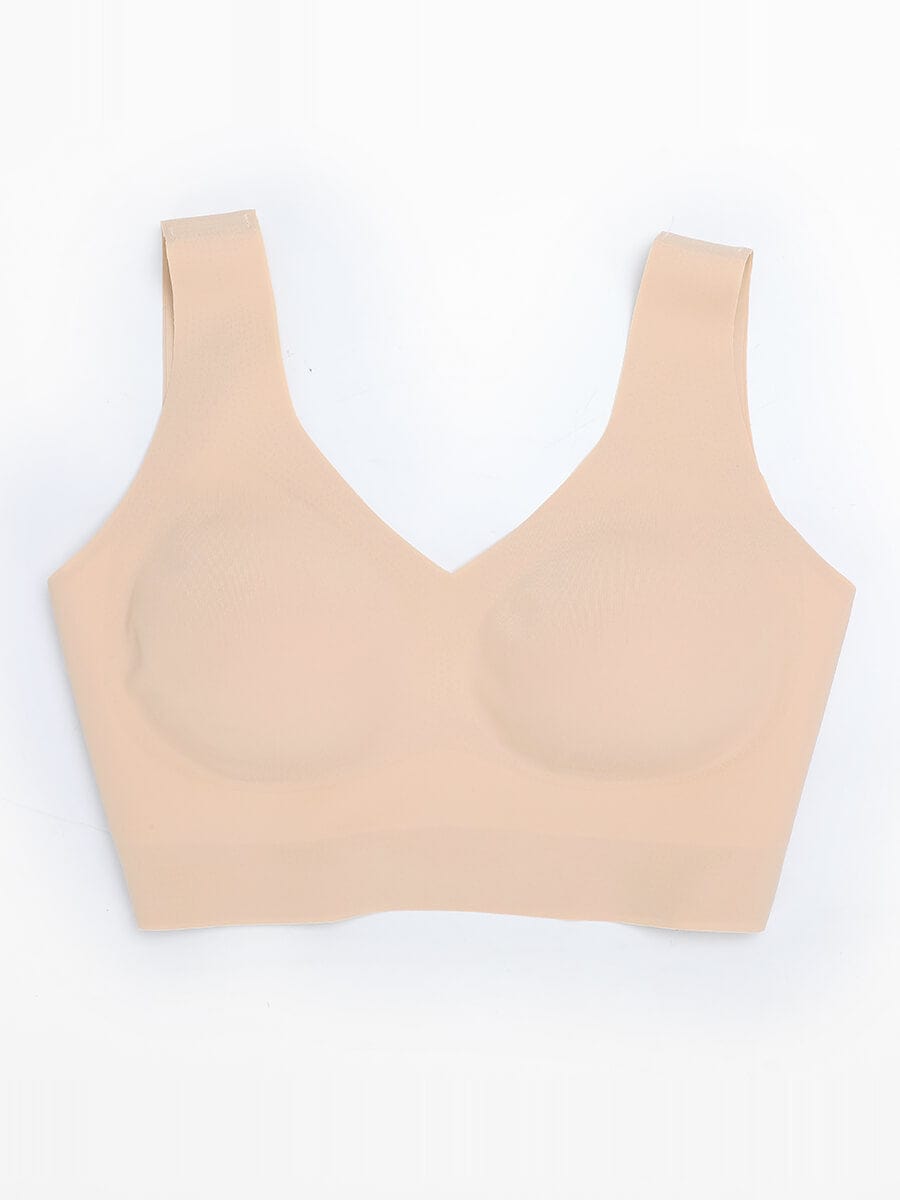 Fitted V-Neck Seamless Bra