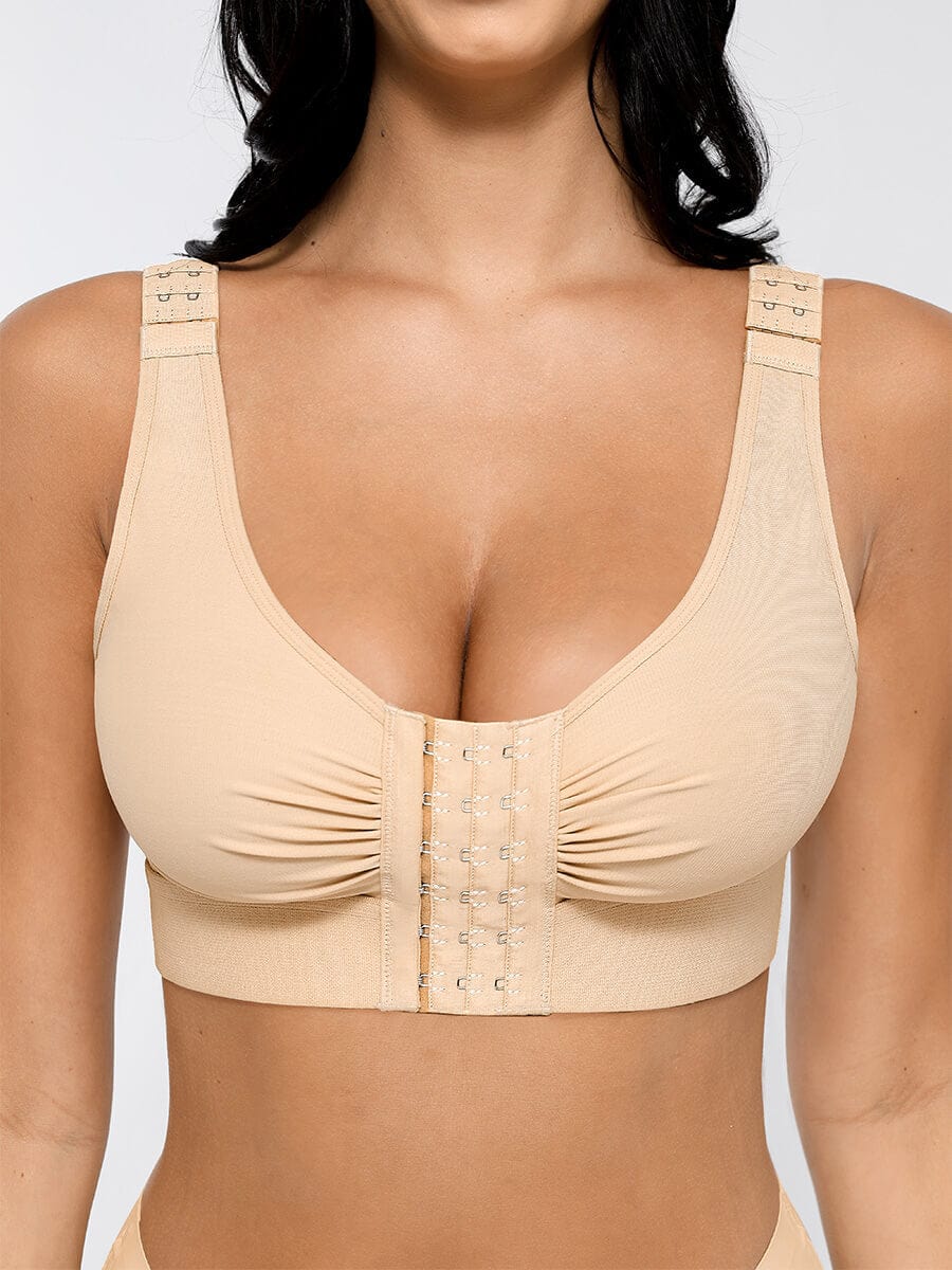 Triple Hook Front Closure Bra