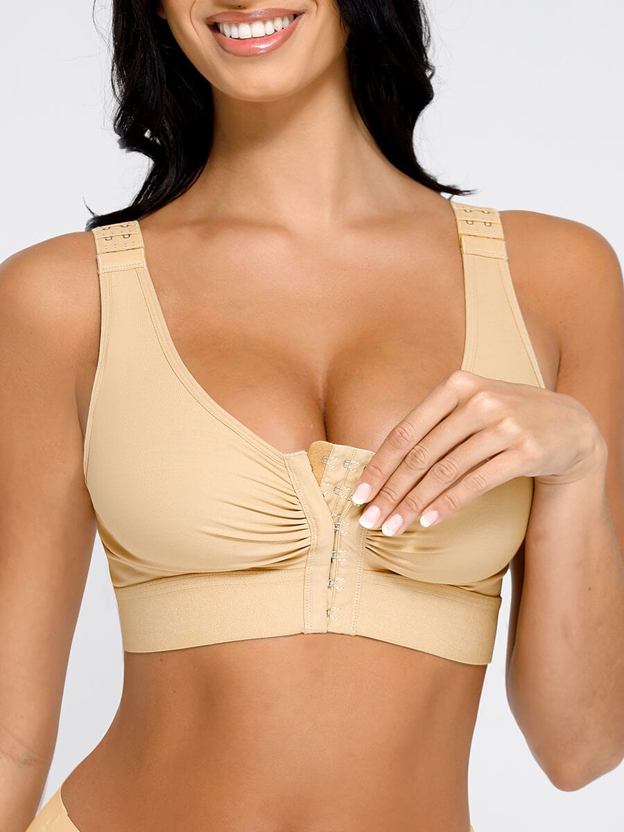 Triple Hook Front Closure Bra