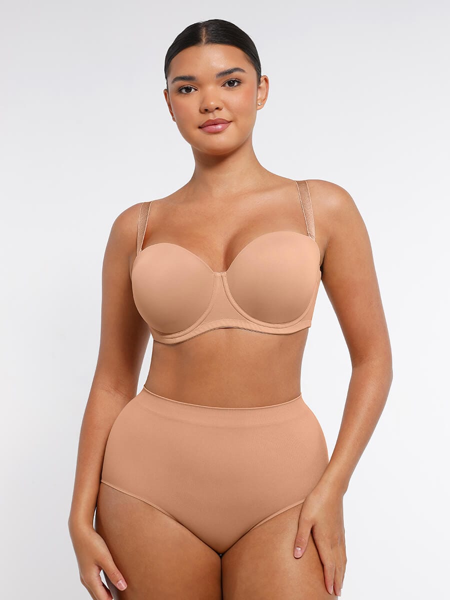Strapless Gathering Support Bra