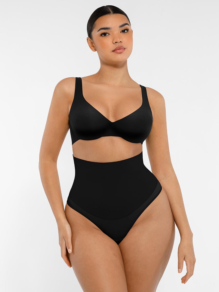Deep V-Neck Side Support Bra
