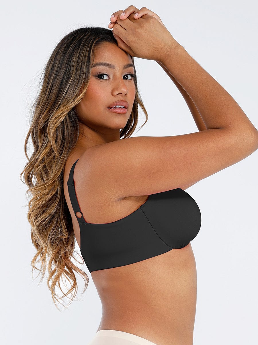 Deep V-Neck Side Support Bra