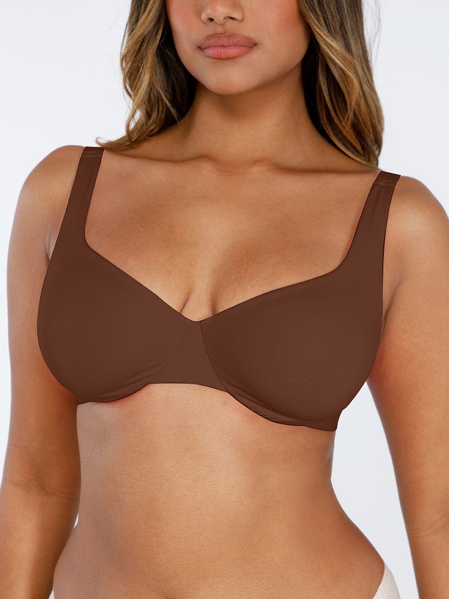 Deep V-Neck Unpadded Bra