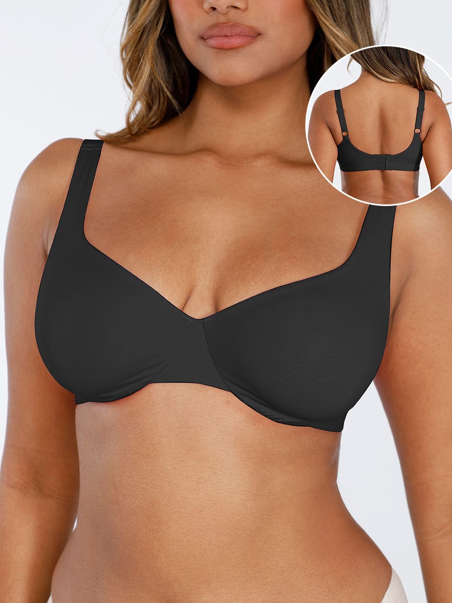 Deep V-Neck Unpadded Bra