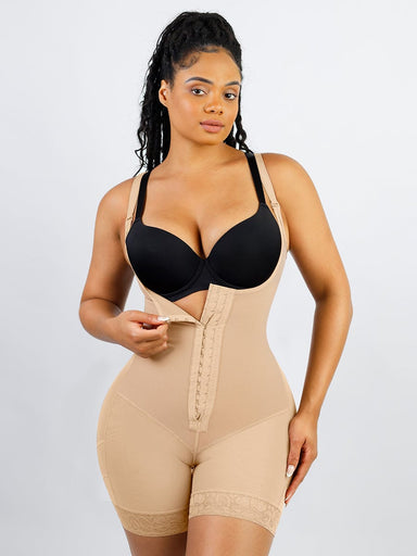 Latex Open Bust Firm Bodysuit