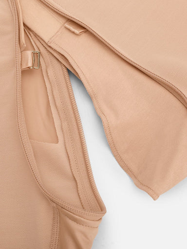Zip-Front Hard Mesh Shaper Shorts