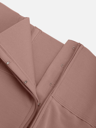 Zip-Front Hard Mesh Shaper Shorts