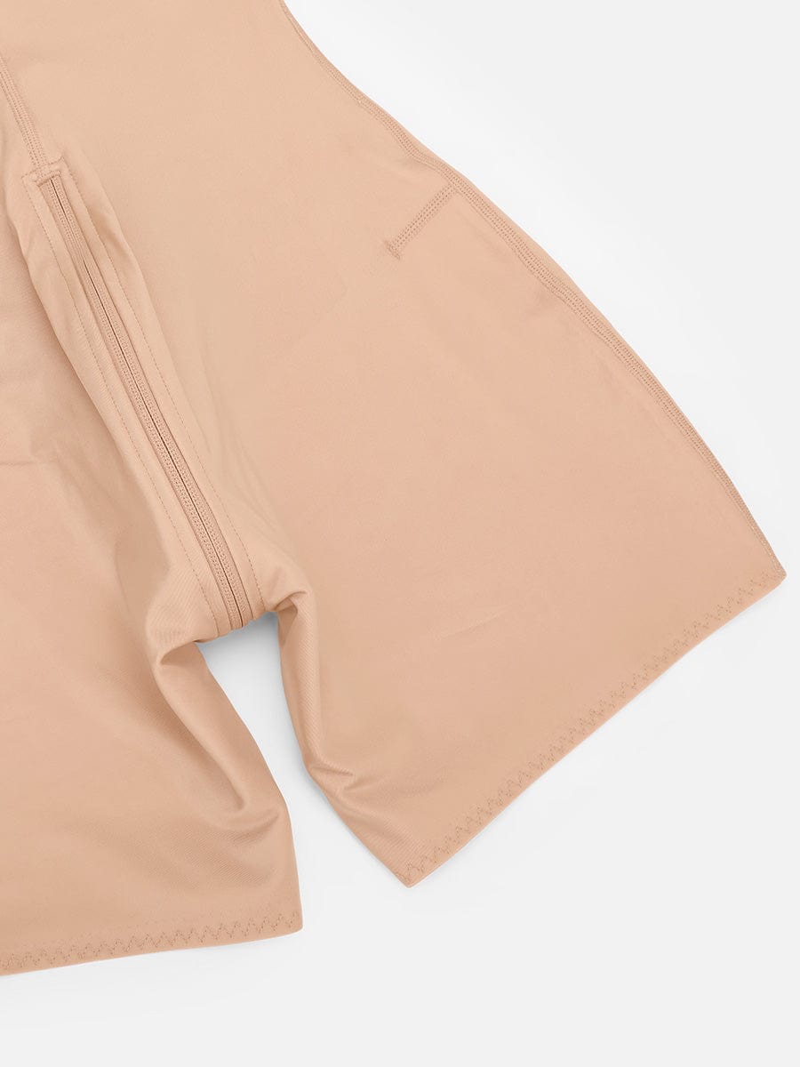 Zip-Front Hard Mesh Shaper Shorts