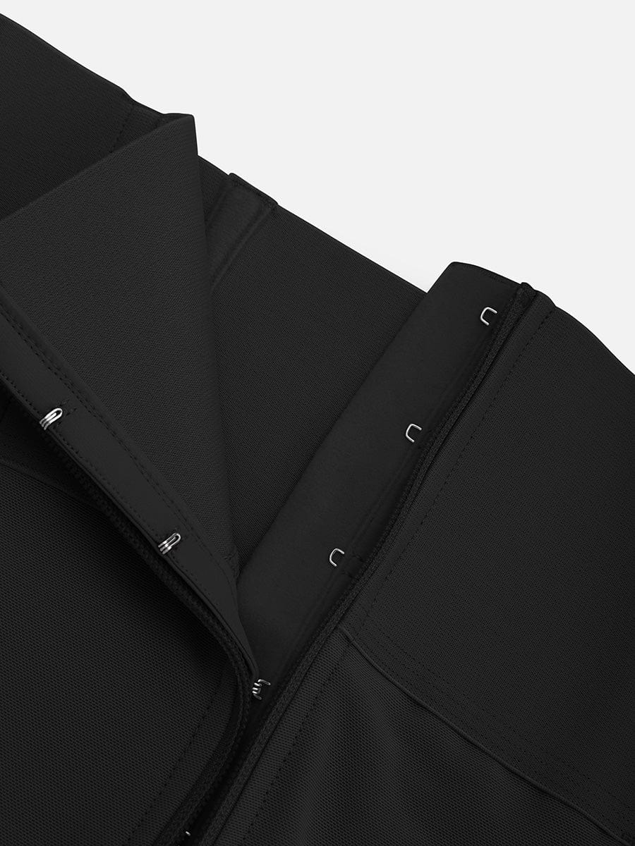 Zip-Front Hard Mesh Shaper Shorts