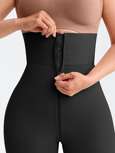 Zip-Front Hard Mesh Shaper Shorts