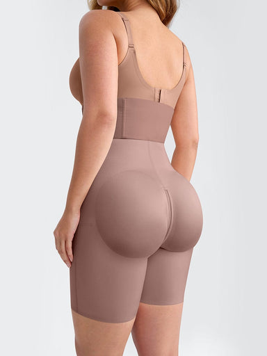 Zip-Front Hard Mesh Shaper Shorts