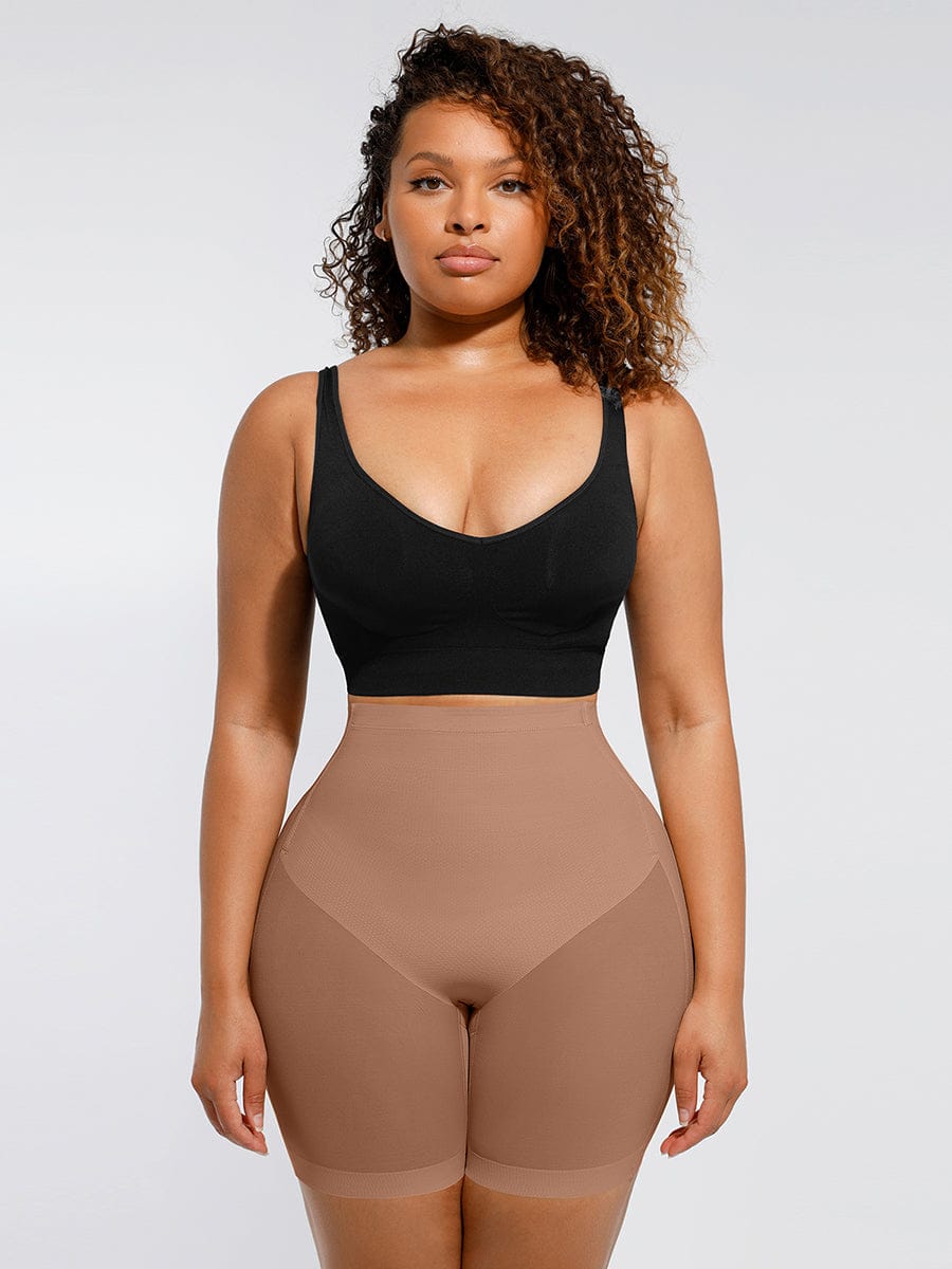 Steel Boned Mesh Butt Lifter Shorts