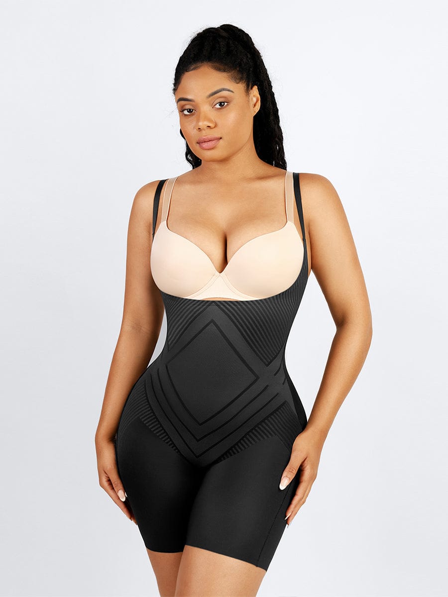 Liquid Spandex Open-Bust Bodysuit