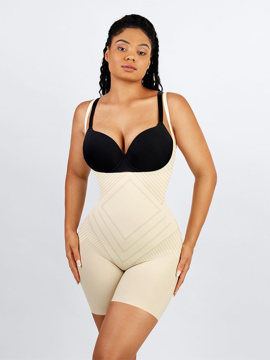 Liquid Spandex Open-Bust Bodysuit